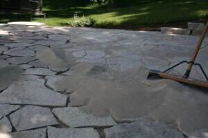 Polymeric sand